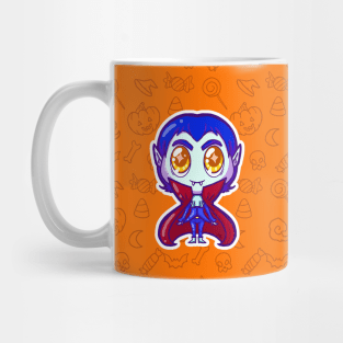 Cute little monster Dracula pattern Mug